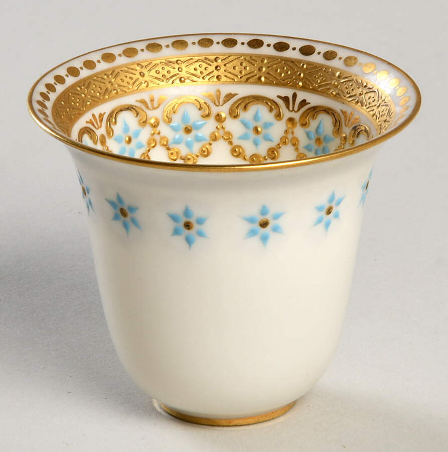 Lenox Liners (Cream, Gold Trim) Enamelled Bell Shape Demitasse Liner by Lenox-1