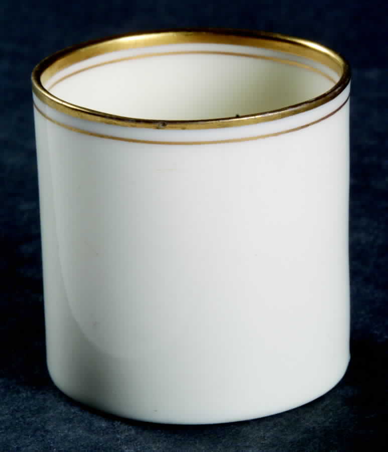 Lenox Liners (Cream, Gold Trim) Decoration #86 Can Shape Demitasse Liner by Lenox-1