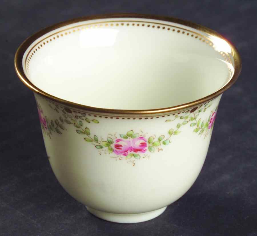 Lenox Liners (Cream, Gold Trim) Floral Bell Shape Demitasse Liner by Lenox-1