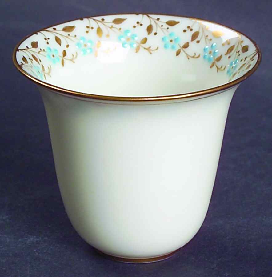 Lenox Liners (Cream, Gold Trim) Enamelled Bell Shape Demitasse Liner by Lenox-1