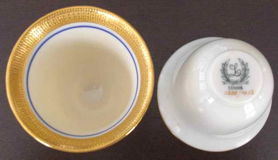 Lenox Liners (Cream, Gold Trim) Decoration #M12 Bell Shape Demitasse Liner by Lenox-1