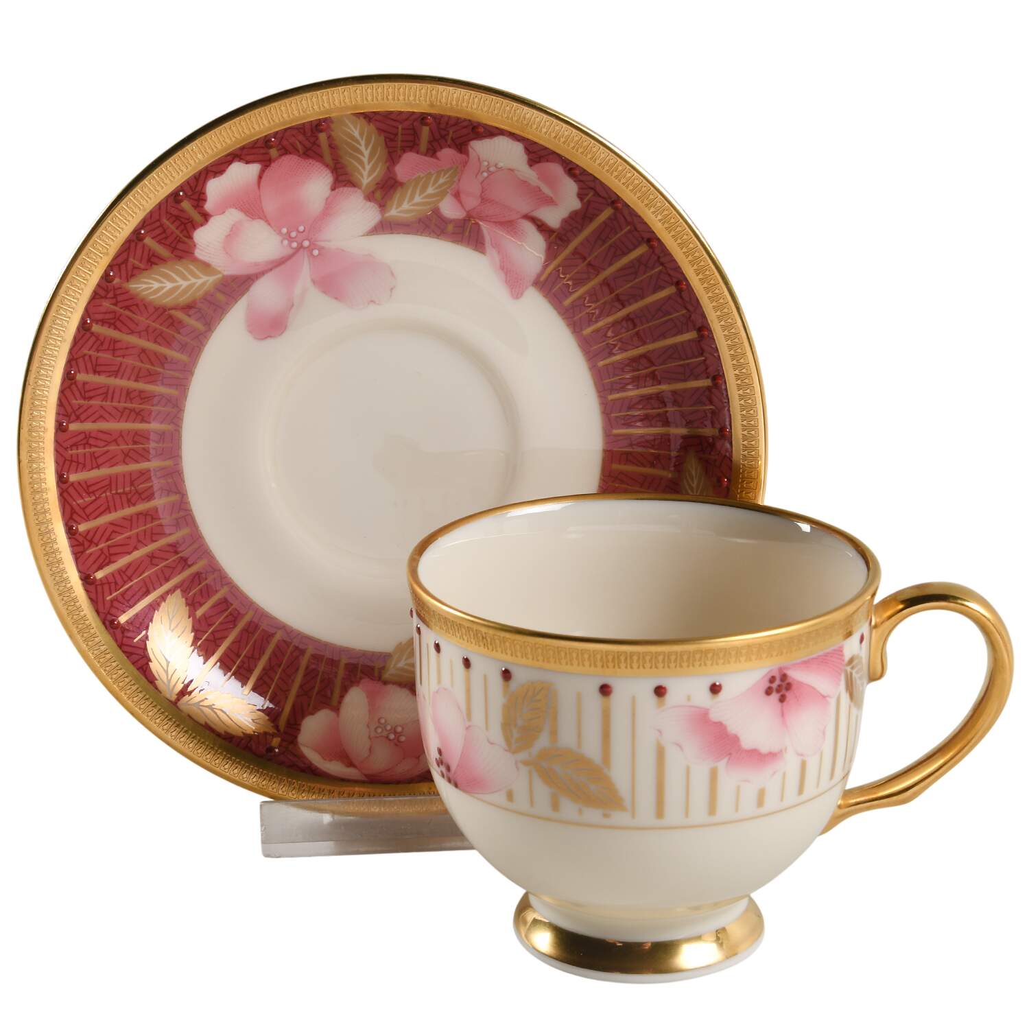 Lenox Masterpiece Footed Cup & Saucer Set by Lenox-1