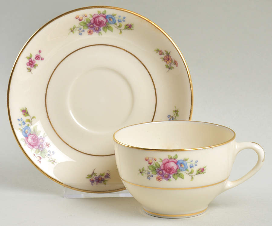 Lenox Rose Flat Cup & Saucer Set by Lenox-1