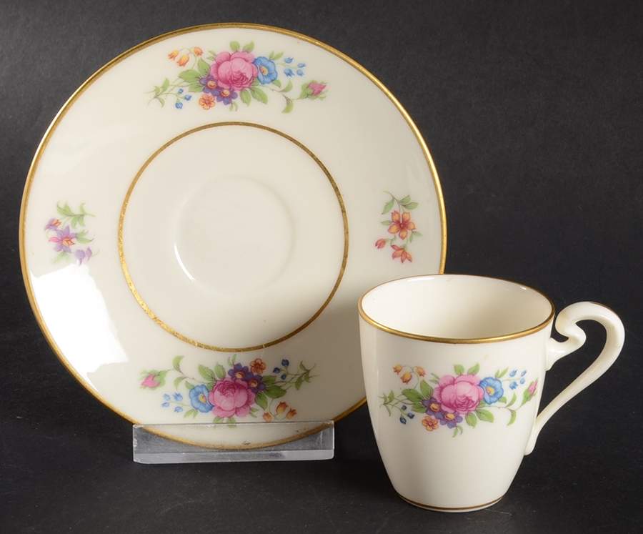 Lenox Rose Flat Demitasse Cup & Saucer Set by Lenox-1