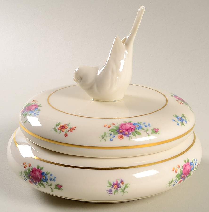 Lenox Rose Round Bon Bon & Lid by Lenox-1
