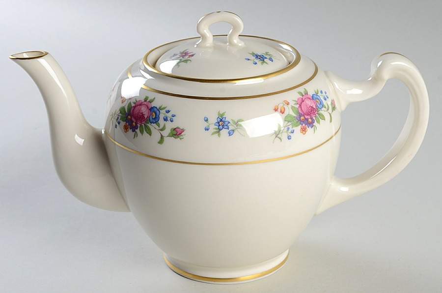 Lenox Rose Shape 522 Teapot & Lid by Lenox-1