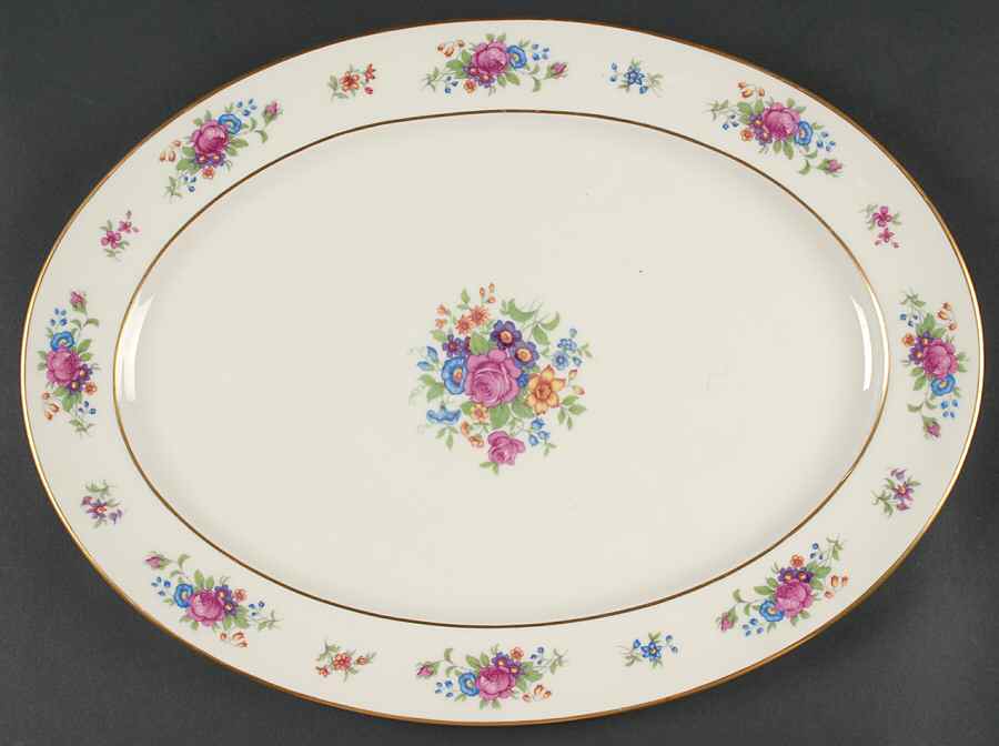 Lenox Rose 16" Oval Serving Platter by Lenox-1
