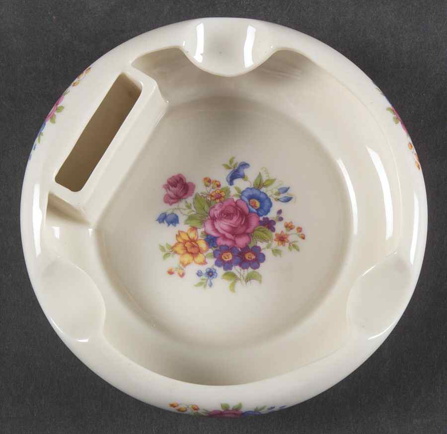 Lenox Rose Ashtray with Attached Match Holder by Lenox-1