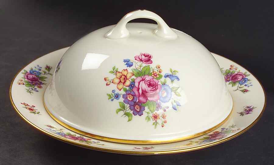 Lenox Rose Muffin Dish & Lid by Lenox-1
