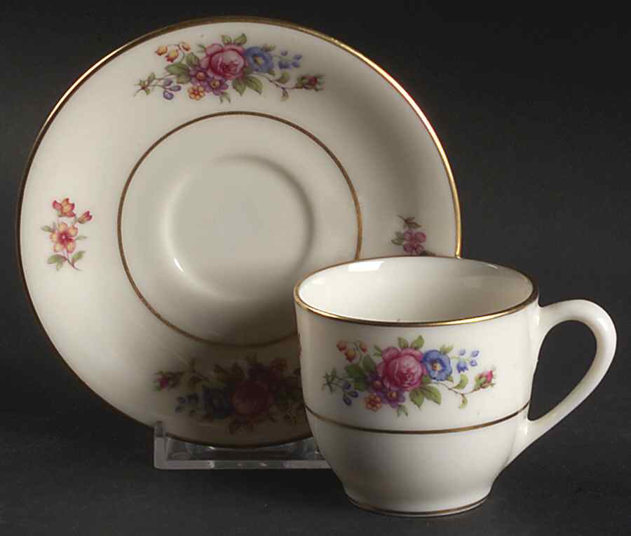 Lenox Rose Flat Demitasse Cup & Saucer Set by Lenox-1