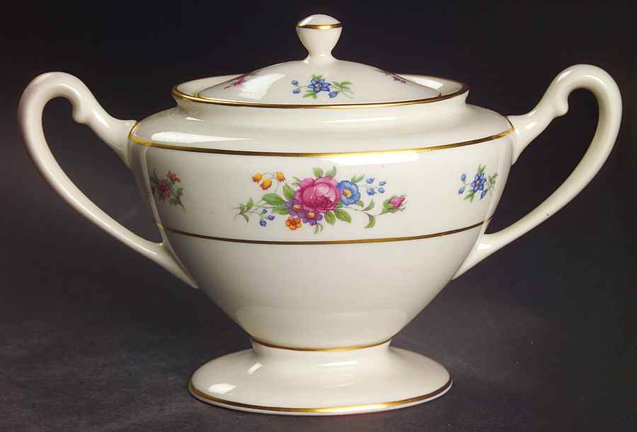 Lenox Rose Shape 743 Sugar Bowl & Lid by Lenox-1
