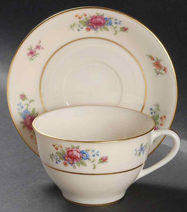 Lenox Rose Flat Cup & Saucer Set by Lenox-1