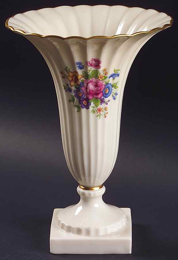 Lenox Rose 8" Fluted Vase by Lenox-1