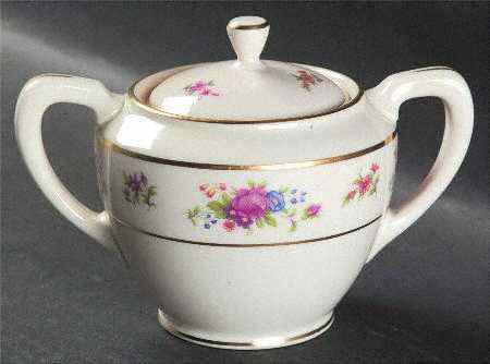 Lenox Rose Shape 1962 Sugar Bowl & Lid by Lenox-1