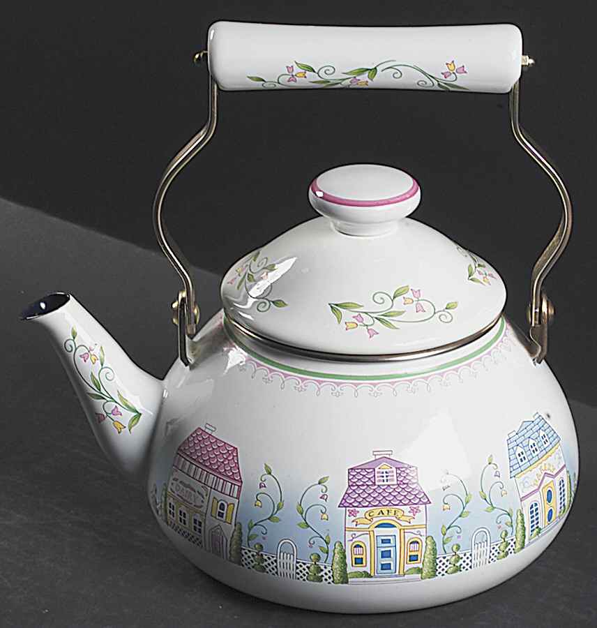 Lenox Village Giftware Metal Kettle & Lid by Lenox-1