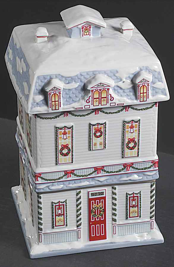 Lenox Village Giftware Christmas Cookie Jar & Lid by Lenox-1