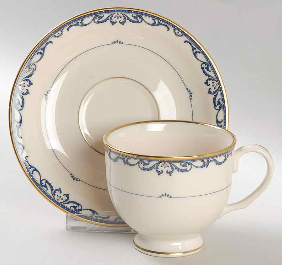 Liberty Footed Cup & Saucer Set by Lenox-1