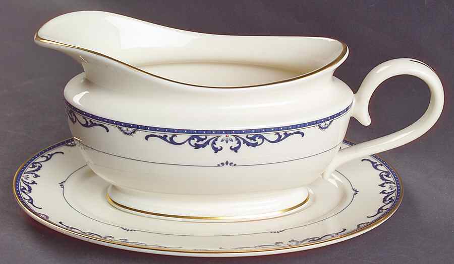 Liberty 1999 Shape Gravy Boat & Underplate by Lenox-1