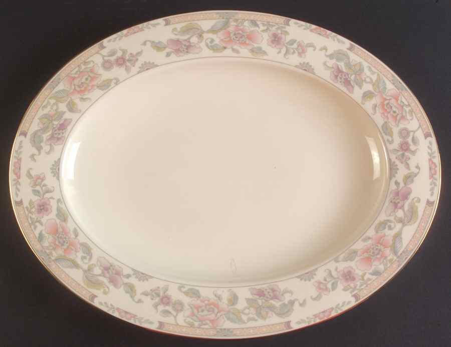 Litchfield Garden 15" 1999 Shape Oval Serving Platter by Lenox-1