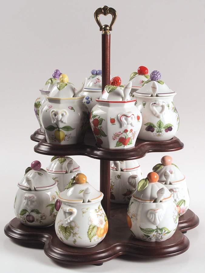 Lenox Orchard Giftware Jam/Jelly Set & Wood Stand by Lenox-1