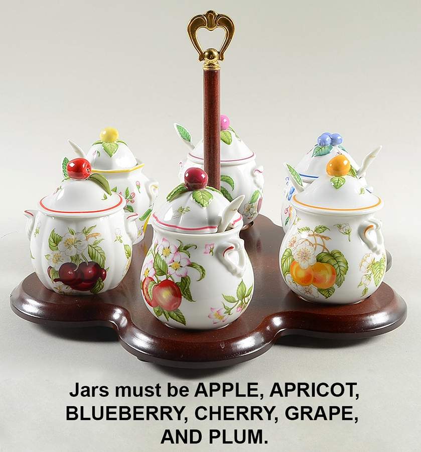 Lenox Orchard Giftware Jam/Jelly Set & Wood Stand by Lenox-1