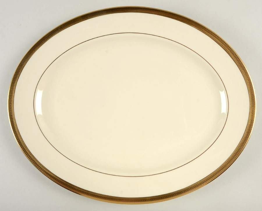 Lowell (Gold Backstamp) 16" 99 Shape Oval Serving Platter by Lenox-1