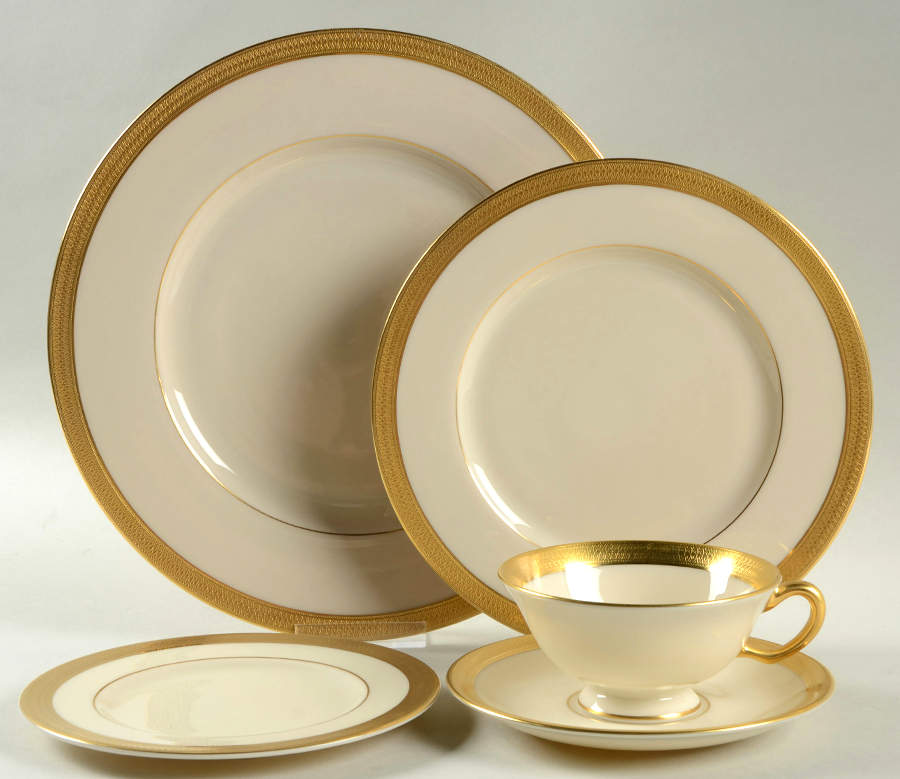 Lowell (Gold Backstamp) 40 Piece Estate Set by Lenox-1
