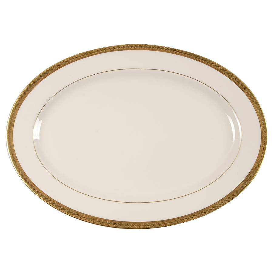 Lowell (Gold Backstamp) 16" Oval Serving Platter by Lenox-1