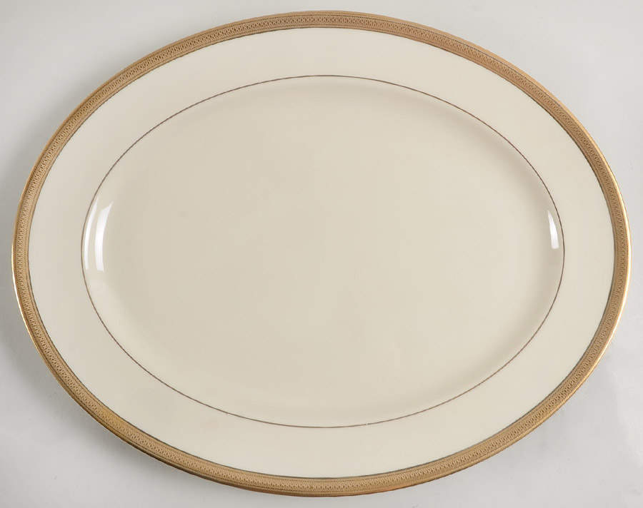 Lowell (Gold Backstamp) 16" 99 Shape Oval Serving Platter by Lenox-1