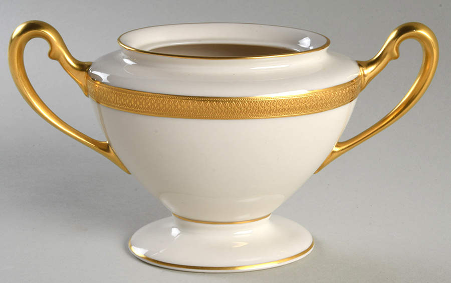 Lowell (Gold Backstamp) Shape 743 Sugar Bowl No Lid by Lenox-1