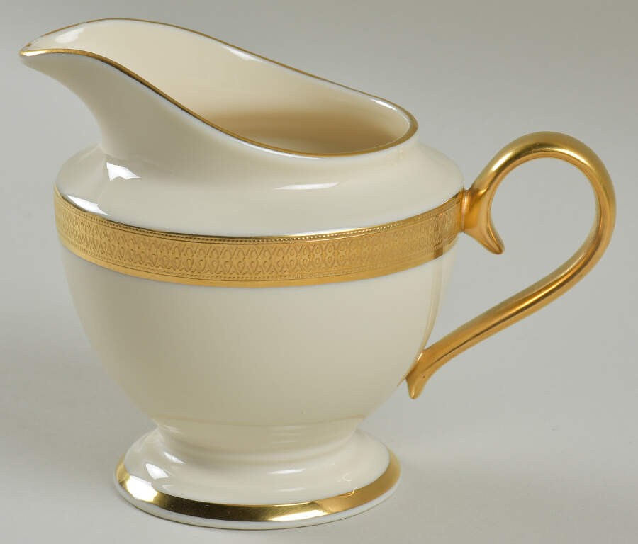 Lowell (Gold Backstamp) 1999 Shape Creamer by Lenox-1