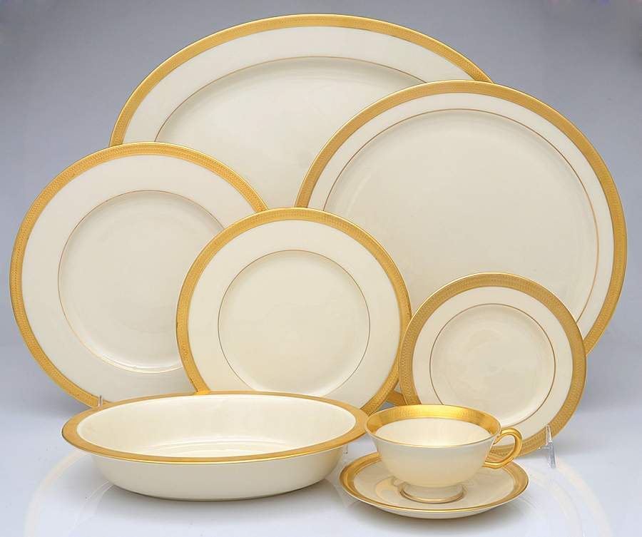 Lowell (Gold Backstamp) 43 Piece Estate Set by Lenox-1