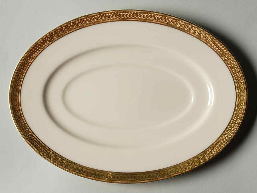 Lowell (Gold Backstamp) Underplate for Gravy Boat by Lenox-1