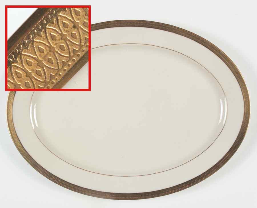 Lowell (Gold Backstamp) 17" Oval Serving Platter by Lenox-1