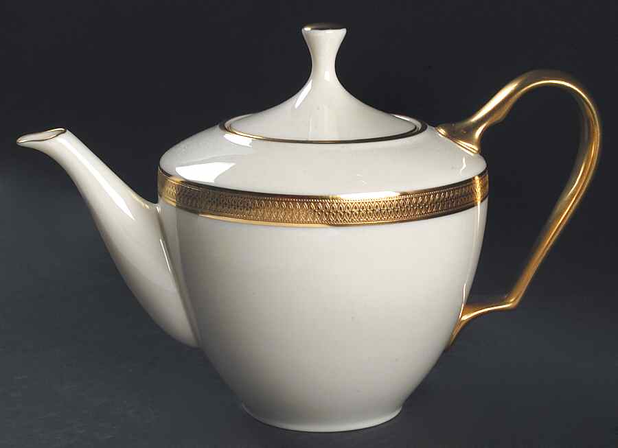 Lowell (Gold Backstamp) Teapot & Lid by Lenox-1