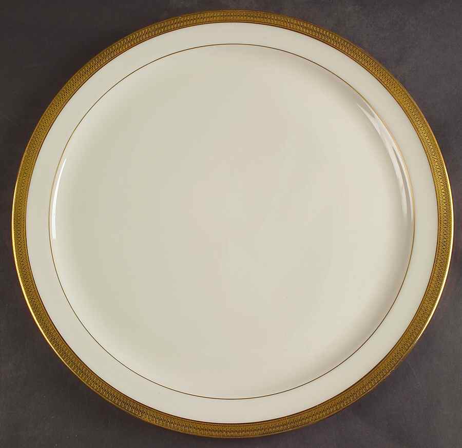 Lowell (Gold Backstamp) 12" Chop Plate (Round Platter) by Lenox-1