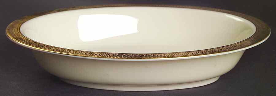 Lowell (Gold Backstamp) 8" Oval Vegetable Bowl by Lenox-1