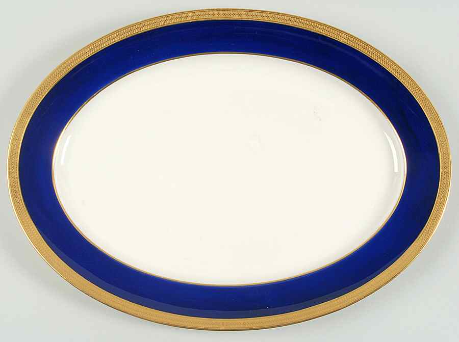 Lowell Cobalt Blue 16" Oval Serving Platter by Lenox-1