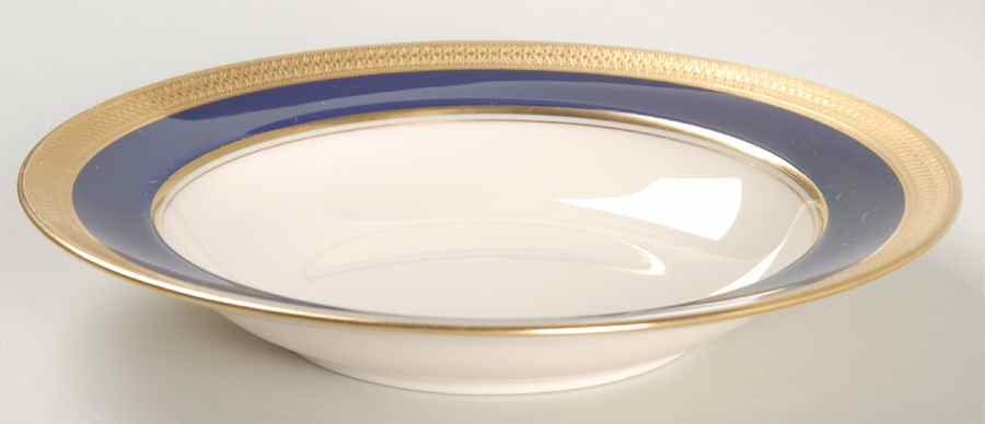 Lowell Cobalt Blue Rim Soup Bowl by Lenox-1