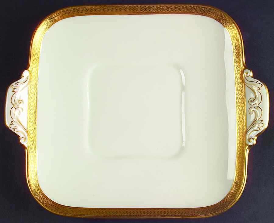 Lowell (Green Backstamp) Square Handled Cake Plate by Lenox-1