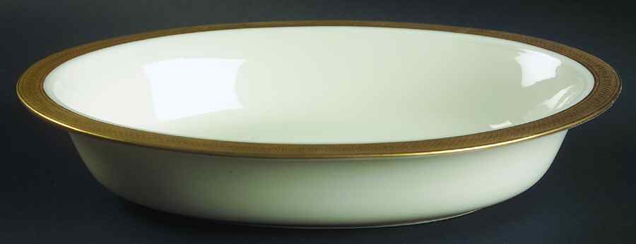 Lowell (Green Backstamp) 9" Oval Vegetable Bowl by Lenox-1
