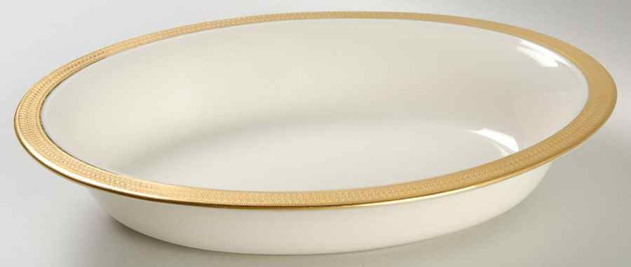 Lowell (Green Backstamp) 10" Oval Vegetable Bowl by Lenox-1