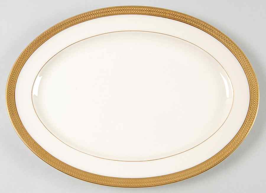 Lowell (Green Backstamp) 11" Oval Serving Platter by Lenox-1