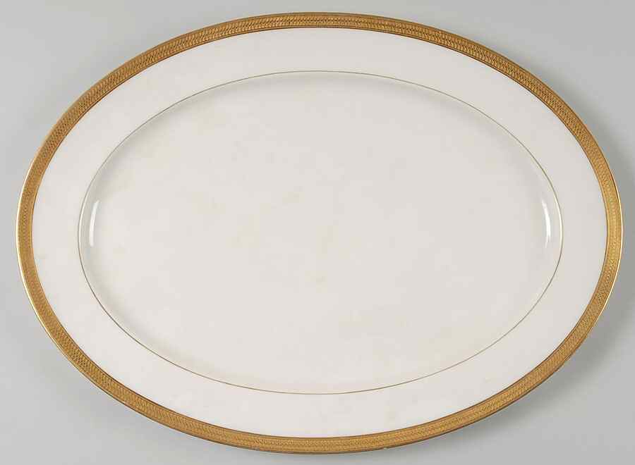 Lowell (Green Backstamp) 16" Oval Serving Platter by Lenox-1