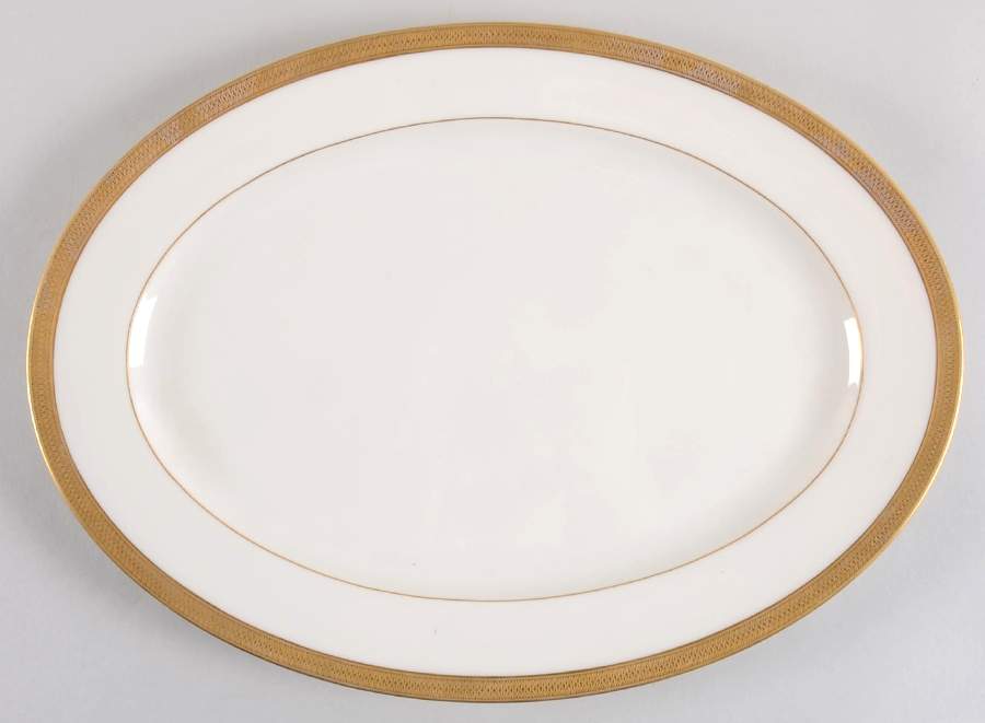 Lowell (Green Backstamp) 15" Oval Serving Platter by Lenox-1