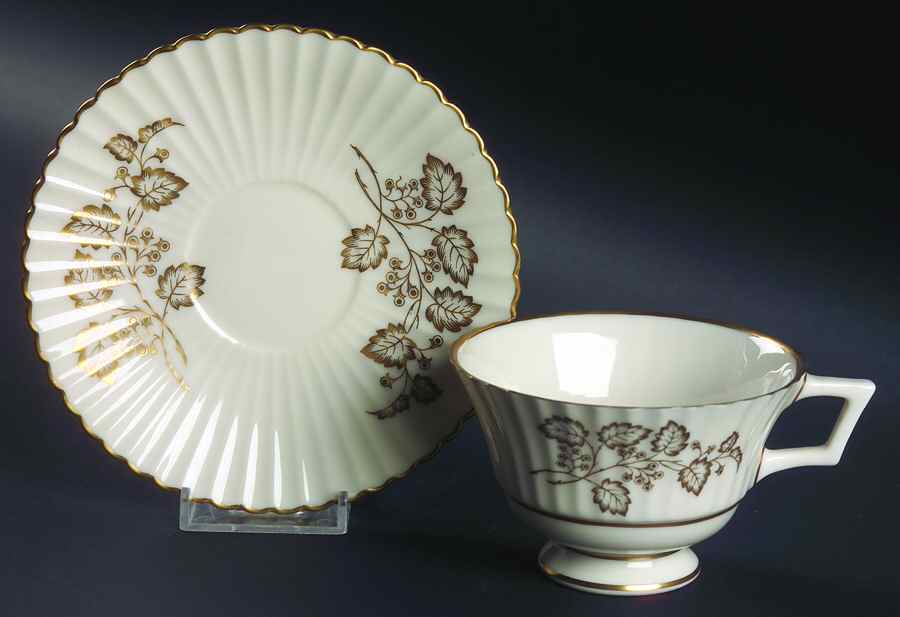Lyric Footed Cup & Saucer Set by Lenox-1