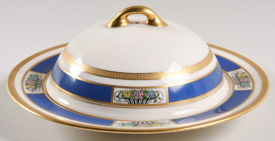 M71 Chinese Blue Butter/Muffin & Lid by Lenox-1