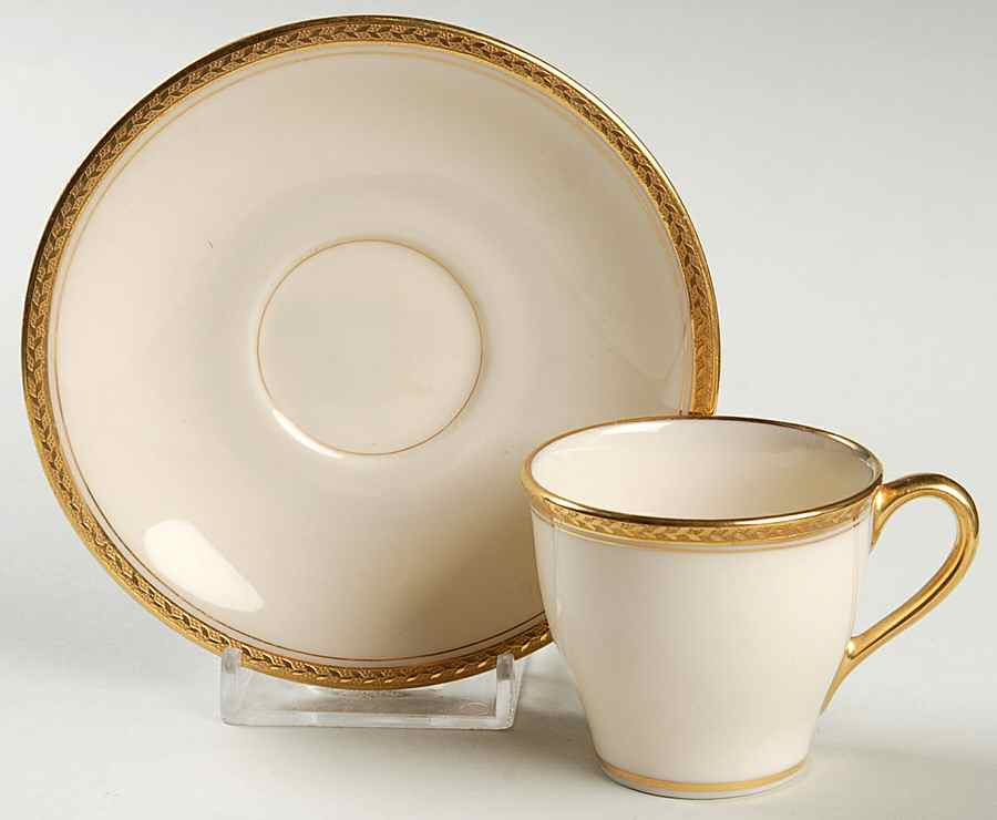 M8 Flat Demitasse Cup & Saucer Set by Lenox-1