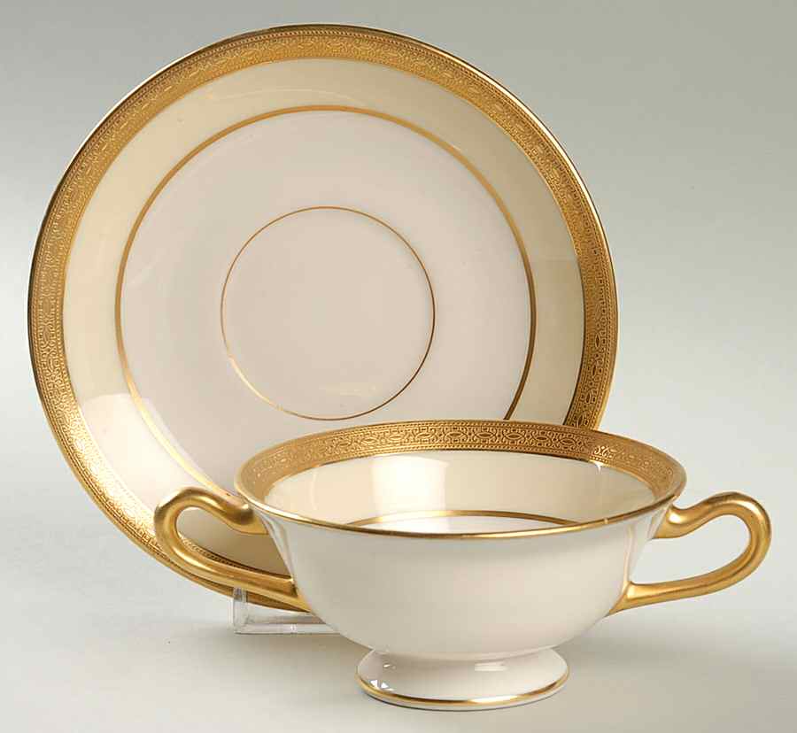 Madison Footed Bouillon Cup & Saucer by Lenox-1