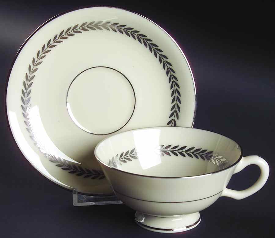 Majesty Footed Cup & Saucer Set by Lenox-1